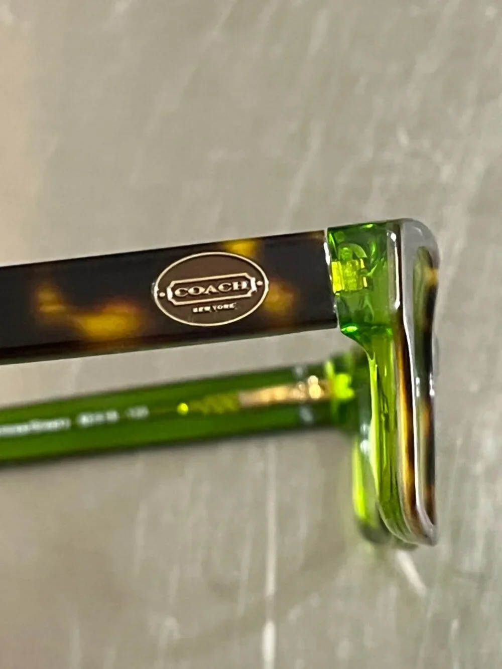 COACH Brooklyn HC6040 Tortoise/Green colorway Eyeglasses with Case Frame Only